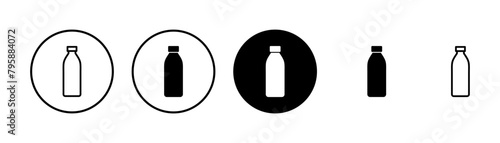 Bottle icon vector isolated on white background. Bottle vector icon photo
