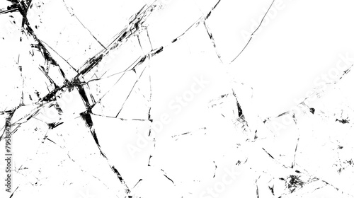 Abstract black and white shattered glass pattern