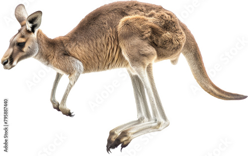 Kangaroo standing on a transparent background