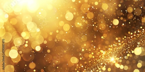 A gold background with many small circles