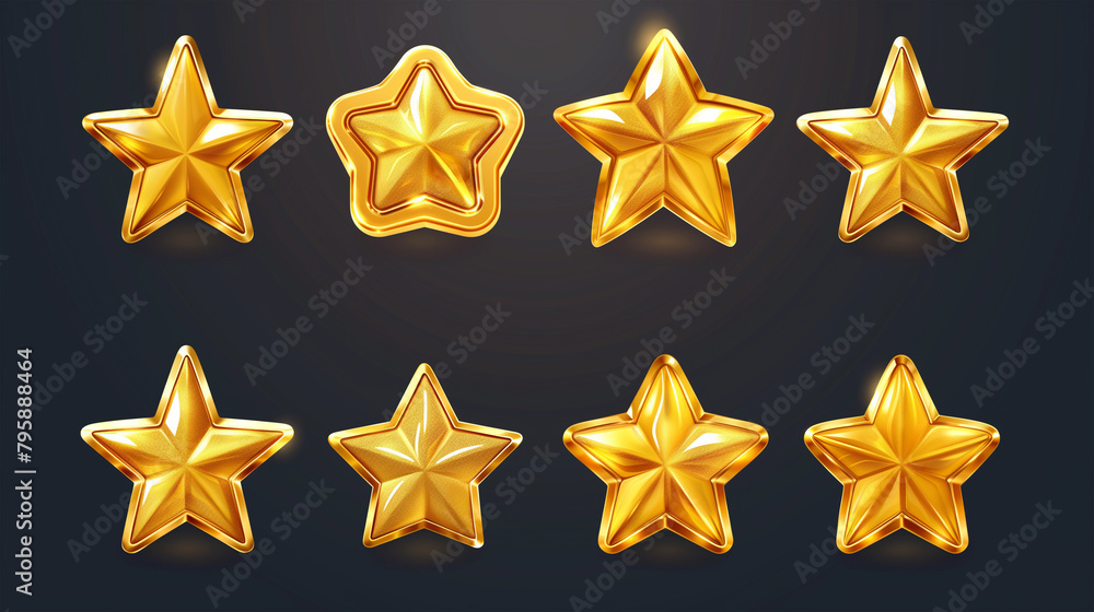 Golden Star on dark background, Illustration. Golden Star on dark background, Illustration.