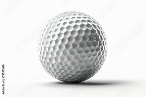 A white golf ball with a black dot in the center