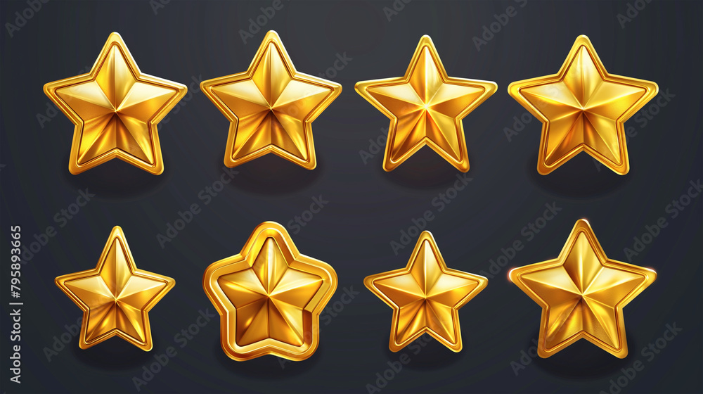 Golden Star on dark background, Illustration. Golden Star on dark background, Illustration.