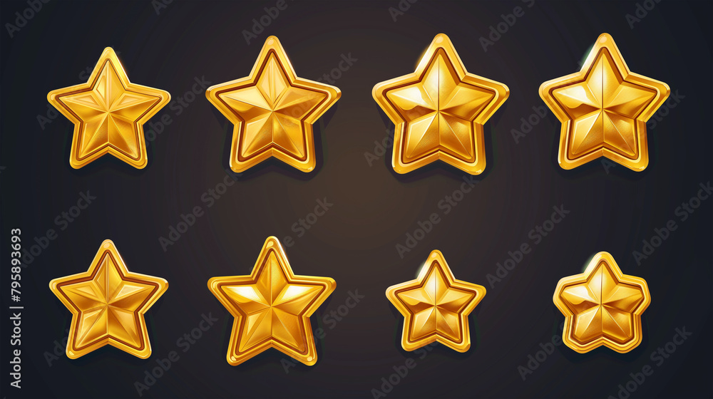 Golden Star on dark background, Illustration. Golden Star on dark background, Illustration.