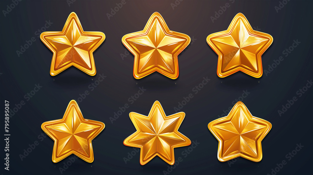 Golden Star on dark background, Illustration. Golden Star on dark background, Illustration.