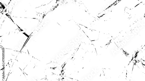 Abstract black and white shattered glass texture photo