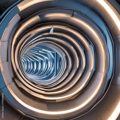 A digital sculpture of interconnected tubes and tunnels, twisting and turning in a mesmerizing pattern1