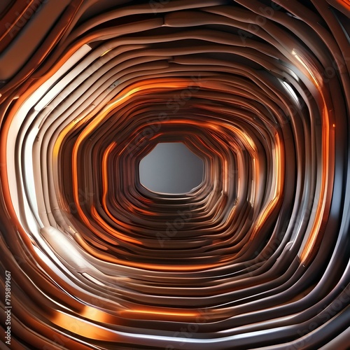 A digital sculpture of interconnected tubes and tunnels  twisting and turning in a mesmerizing pattern4