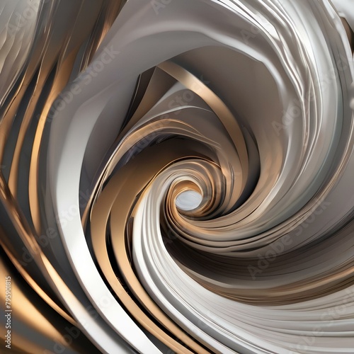 Abstract forms twisting and rotating, creating an illusion of perpetual motion3