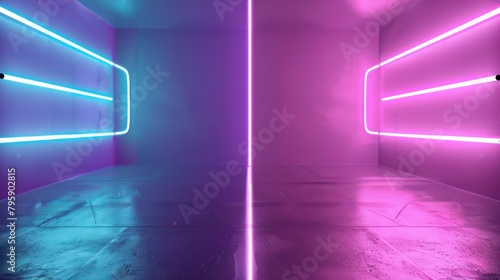 The background versus is neon colored. Concept For Battle, Confrontation Or Fight