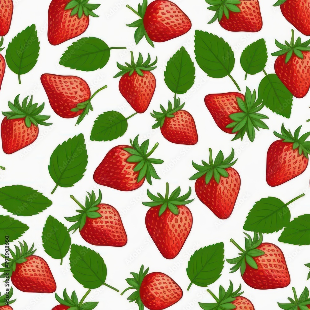 Strawberry pattern background vector illustration style Strawberry pattern background vector illustration style