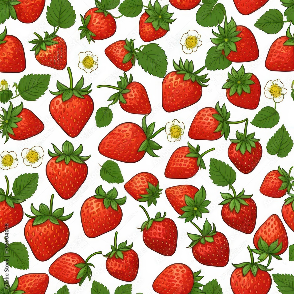 Strawberry pattern background vector illustration style Strawberry pattern background vector illustration style