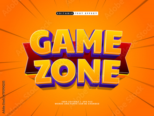 game zone editable text effect in game style