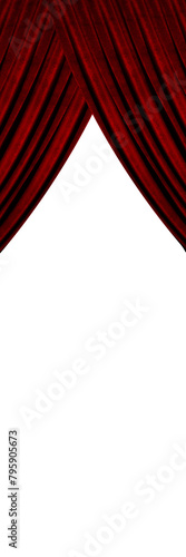 赤いカーテンのステージ　PNG素材
