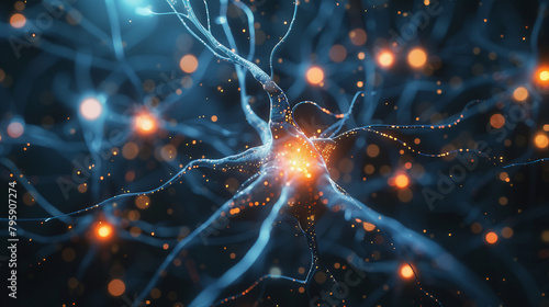 Synaptic Spark: Neural Communication Network Close-up