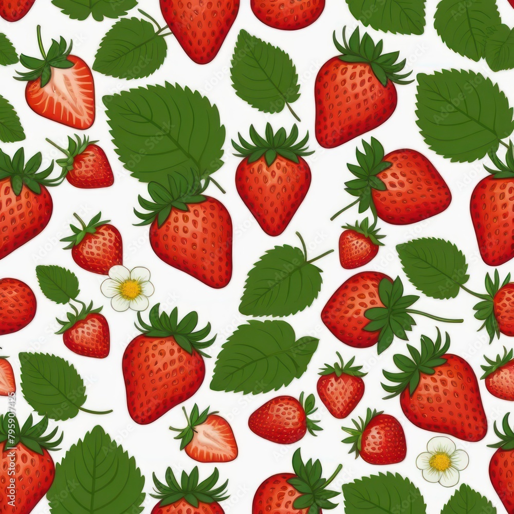 Strawberry pattern background vector illustration style Strawberry pattern background vector illustration style