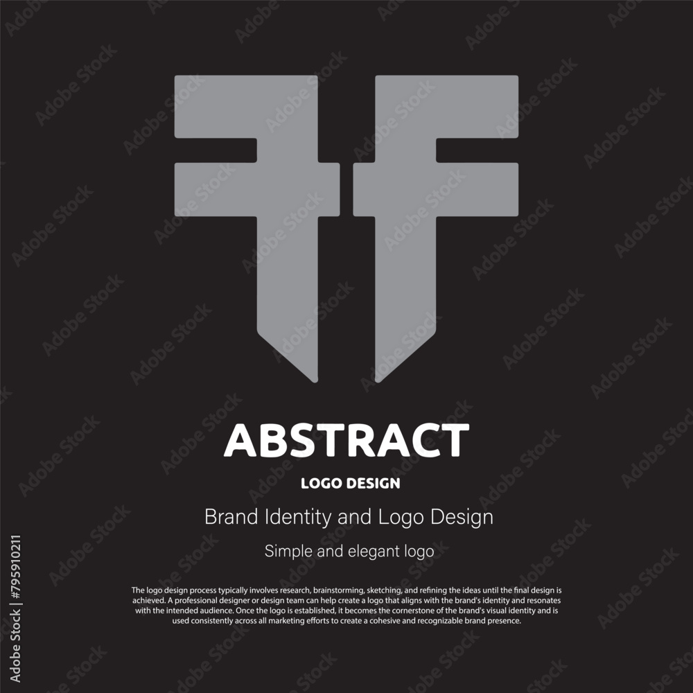 Fototapeta premium abstract minimalist logo design for brand or company