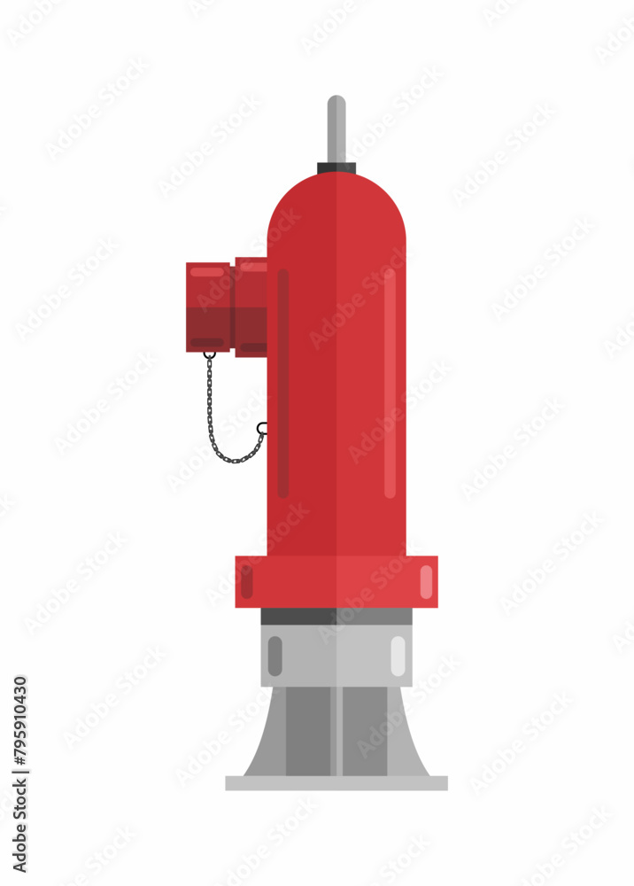 Fire hydrant. Simple flat illustration. Fire hydrant. Simple flat illustration.