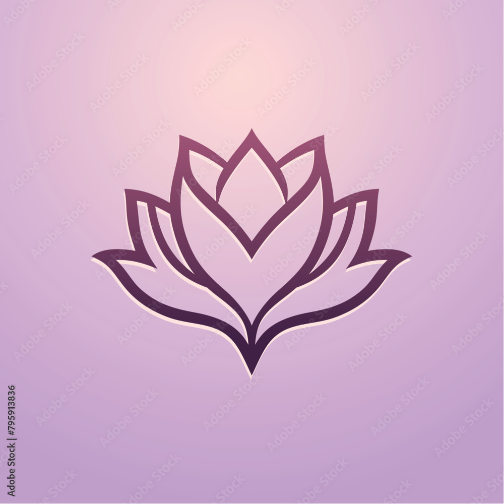 Lotus flower logo. Lotus icon vector design template on dark and pink background in flat and outline style of eco, beauty, spa, yoga, medical. Lotus flower logo. Lotus icon vector design template on dark and pink background in flat and outline style of eco, beauty, spa, yoga, medical.