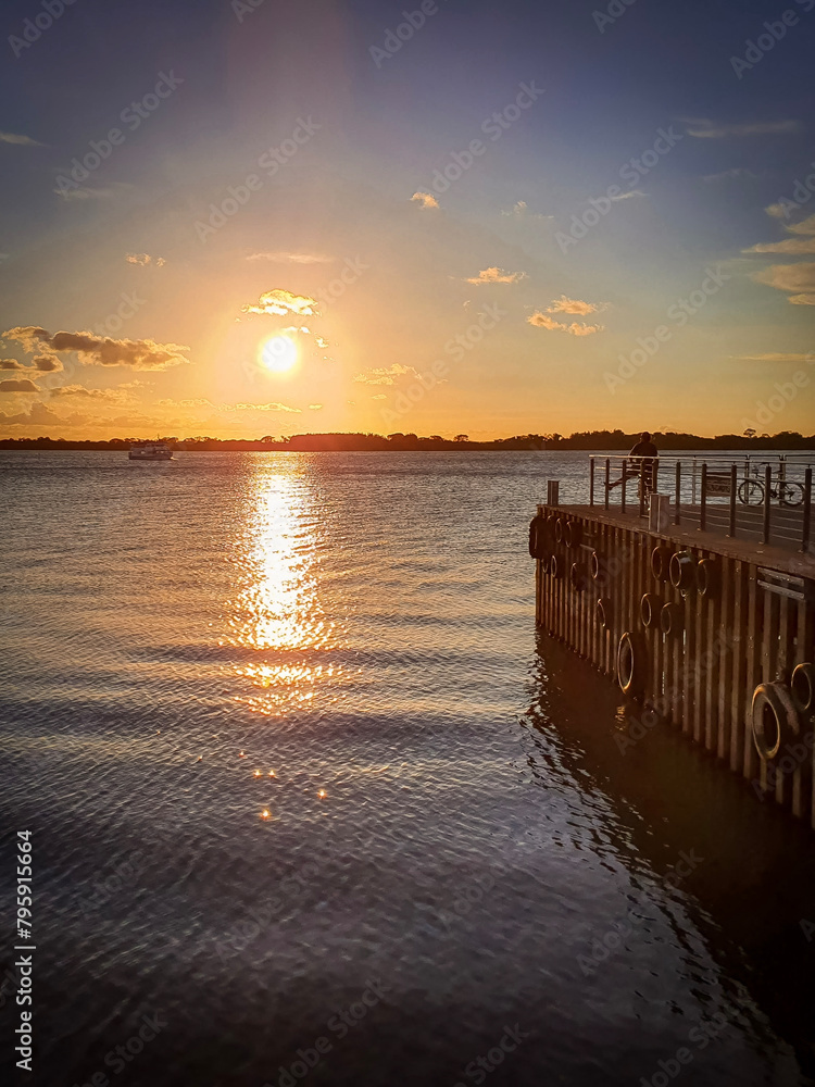 sunset at the pier