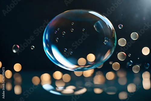 Immerse yourself in the world of transparent background images with an HD photograph of a floating soap bubble, reflecting the surrounding environment with precision
