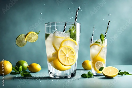  Dive into the world of transparent background images with a captivating shot of a crystal-clear glass filled with refreshing lemonade, captured in HD perfection