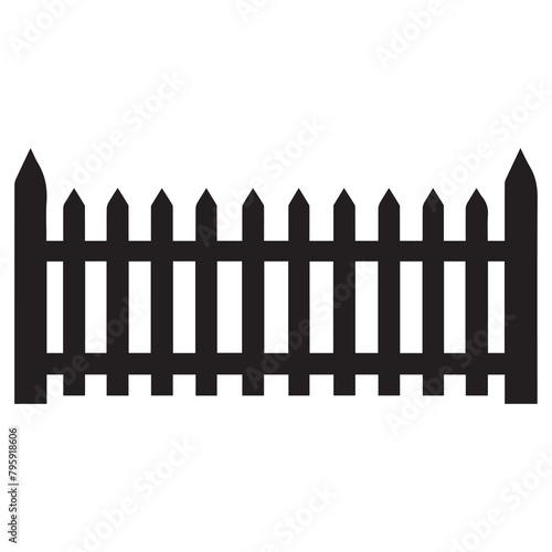 Fence icon set. Simple vector for web design isolated on white background.