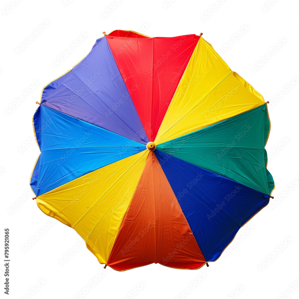 Vibrant Multicolored Umbrella Isolated Vibrant Multicolored Umbrella Isolated
