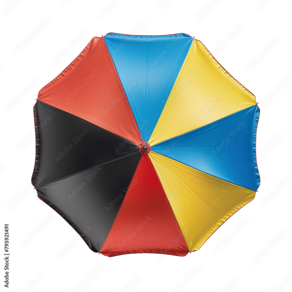 Colorful Umbrella Isolated Top View Colorful Umbrella Isolated Top View