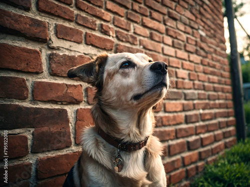 Lealdade Canina: Cão Observa o Horizonte photo