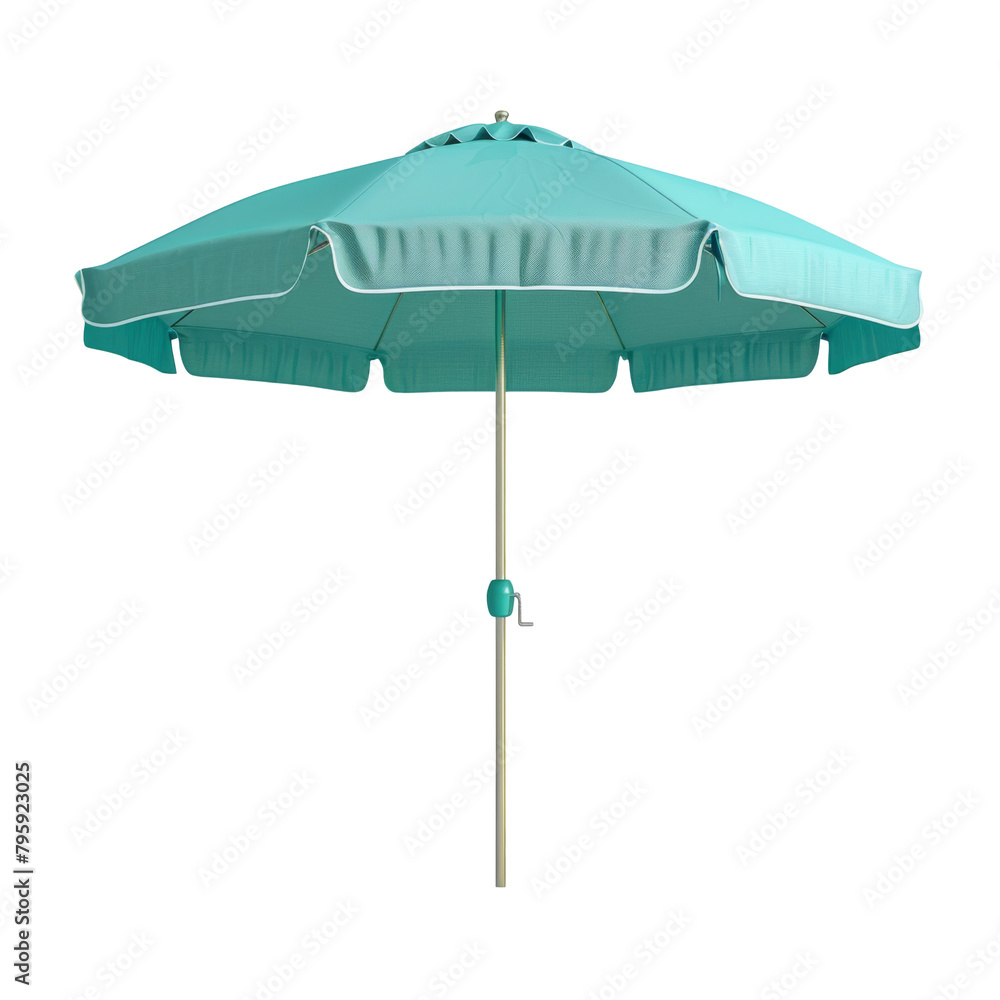Turquoise Patio Umbrella Isolated Turquoise Patio Umbrella Isolated