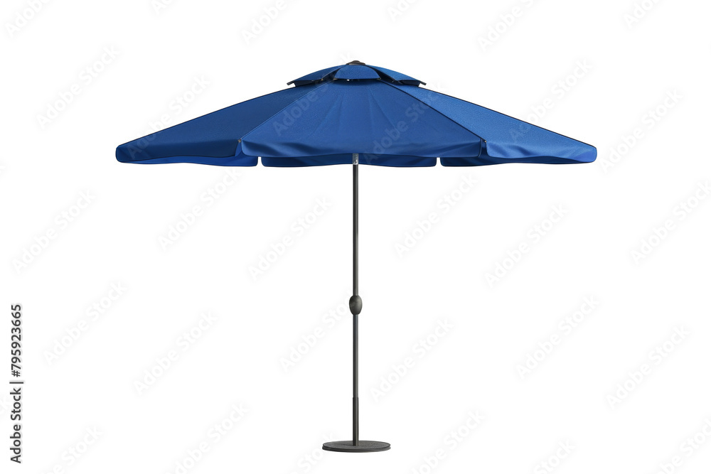 Blue Patio Umbrella Isolated
