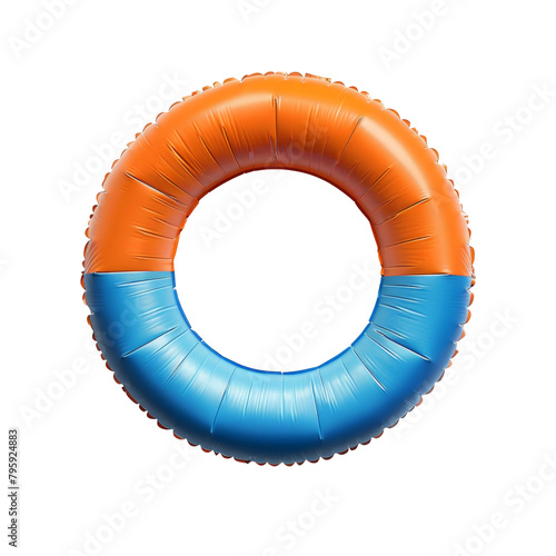 Orange and Blue Swim Ring Isolated © GoGameGod