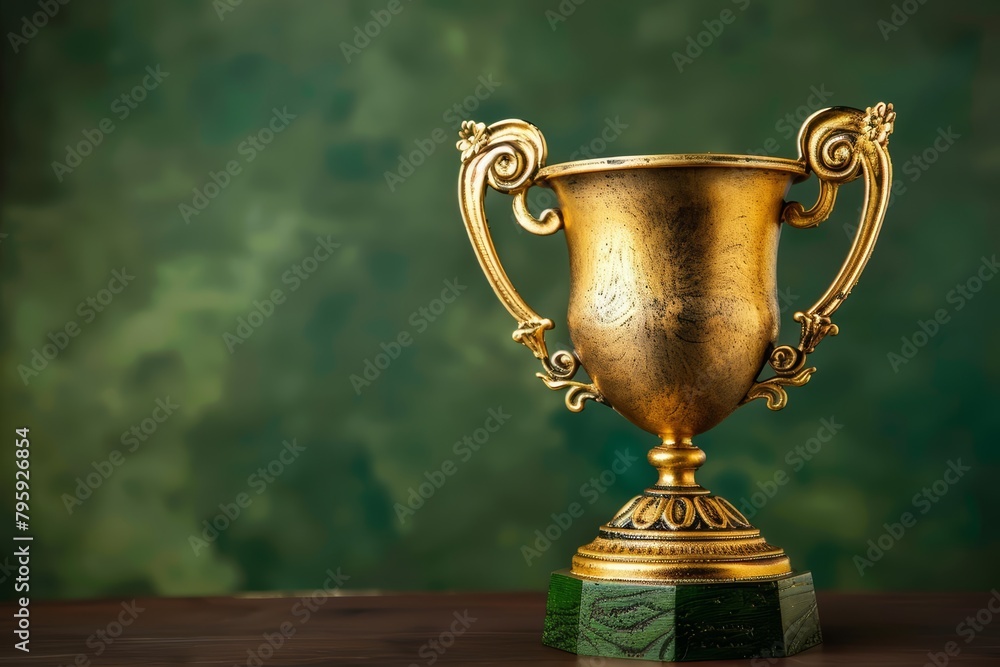 The concept of a first champion award being presented The concept of a first champion award being presented