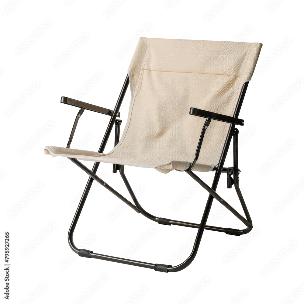 Foldable Canvas Chair on Transparent Background