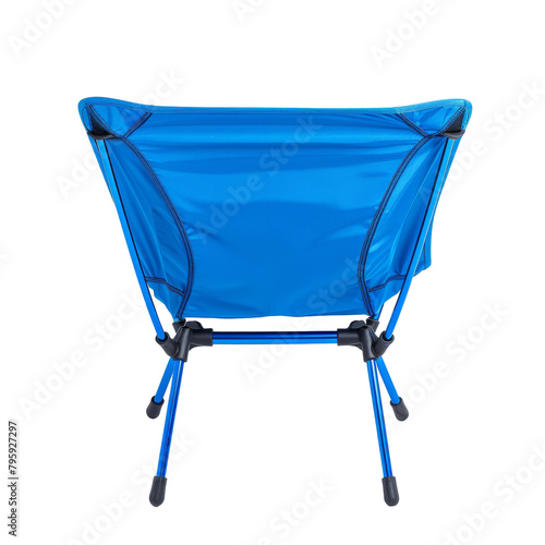 Blue Portable Folding Chair Isolated