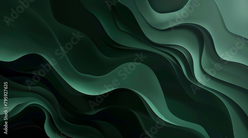 A green wave pattern with a dark background