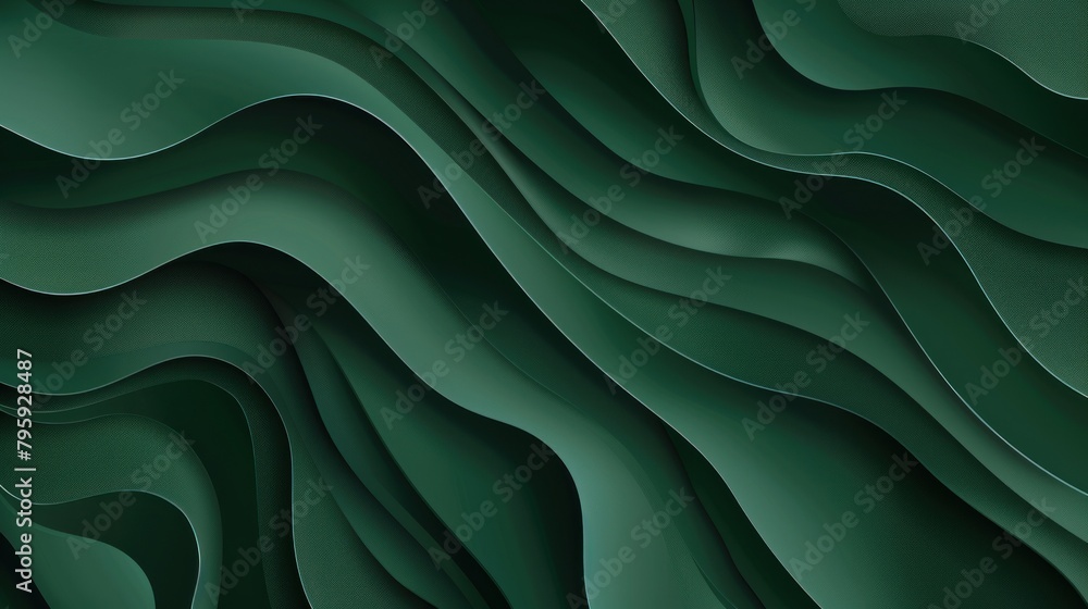 Elegant wavy dark green vector background, AI generated image. Elegant wavy dark green vector background, AI generated image.