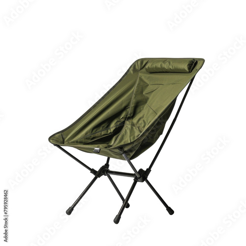 Green Portable Folding Chair Isolated