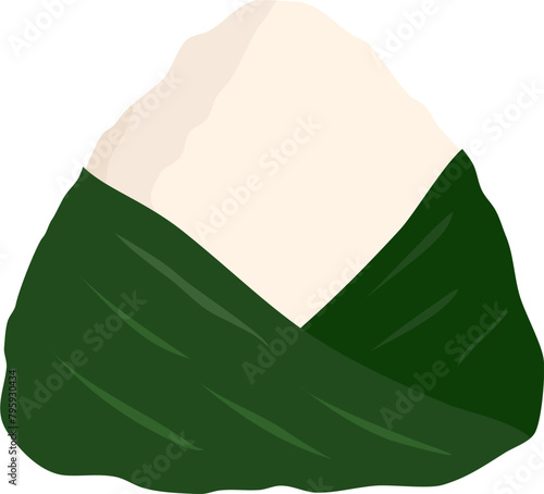 Japanese food onigiri rice ball. Onigiri japanese rice ball with nory seaweed various taste. Asian rice food. Japanese fast food.