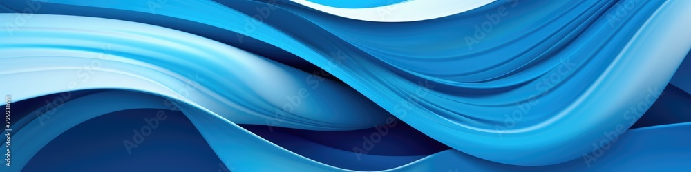 A blue and white abstract background with waves. Generative AI. A blue and white abstract background with waves. Generative AI.