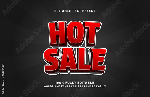 hot sale editable text effect in discount and sale style