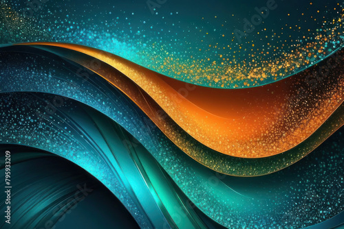Abstract Turkish Orange background wallpaper adorned with beautiful aesthetic waves and captivating glitter