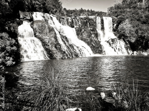 waterfall in the mountains