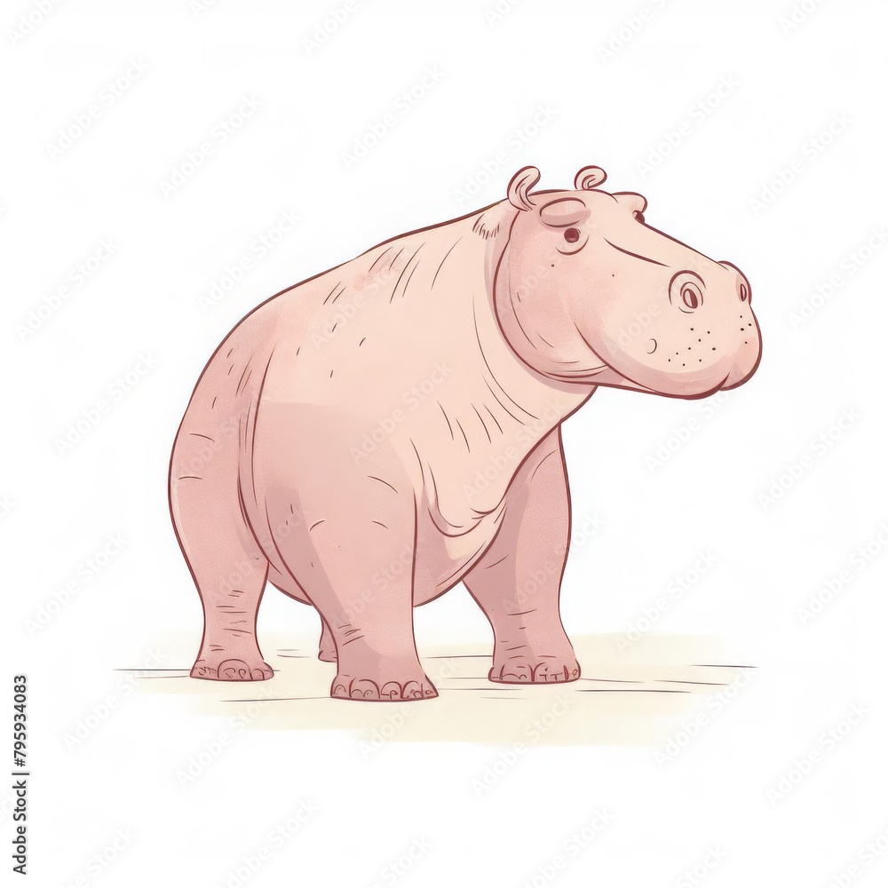 Fototapeta premium Hippopotamus, large hippopotamus
