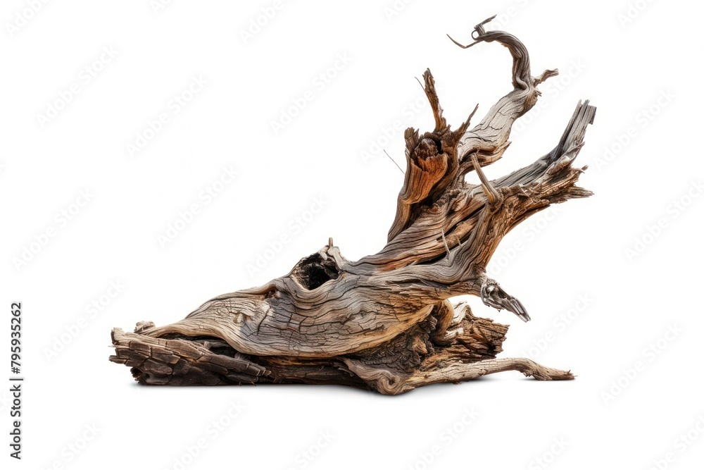 Dead tree driftwood plant white background. Dead tree driftwood plant white background.