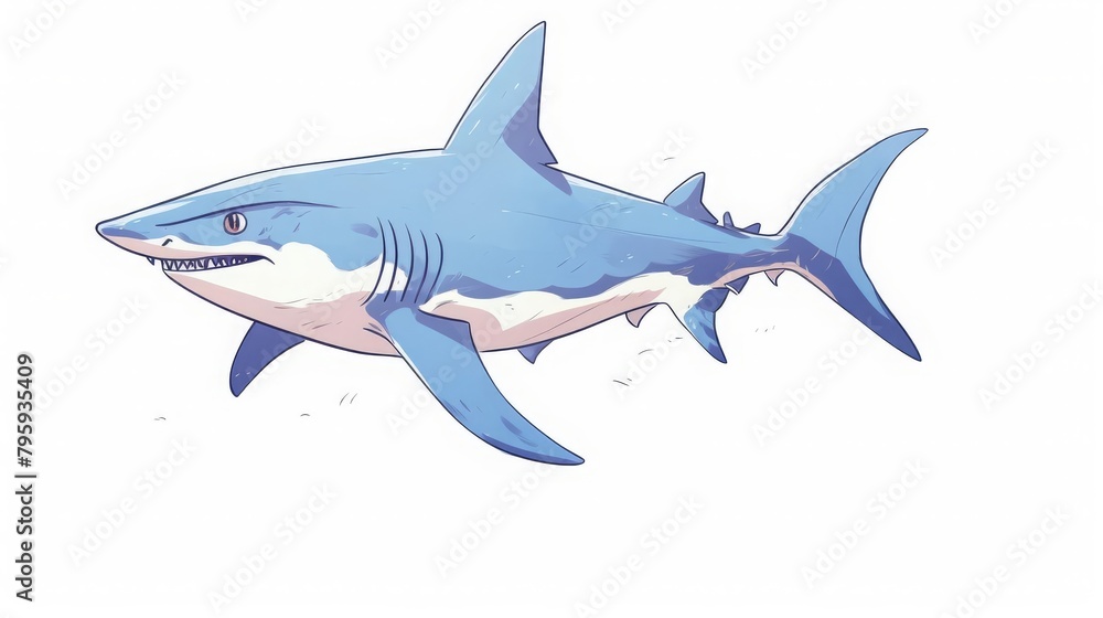 Fototapeta premium sapphire shark circling