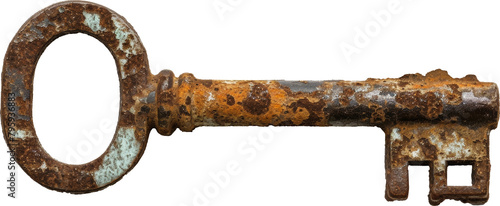 Rusty antique key