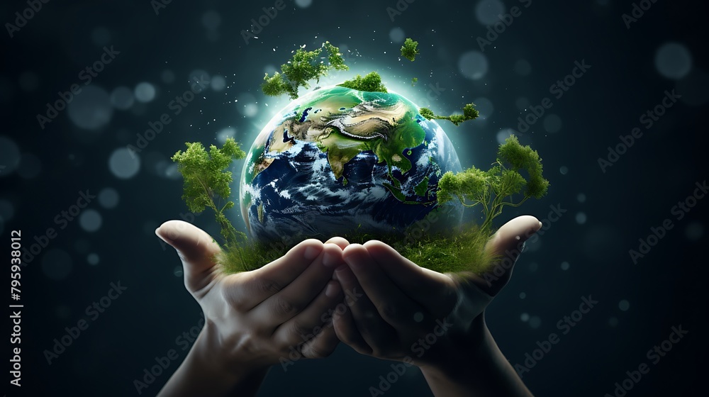 a growing tree in human hand world environment day a growing tree in human hand world environment day