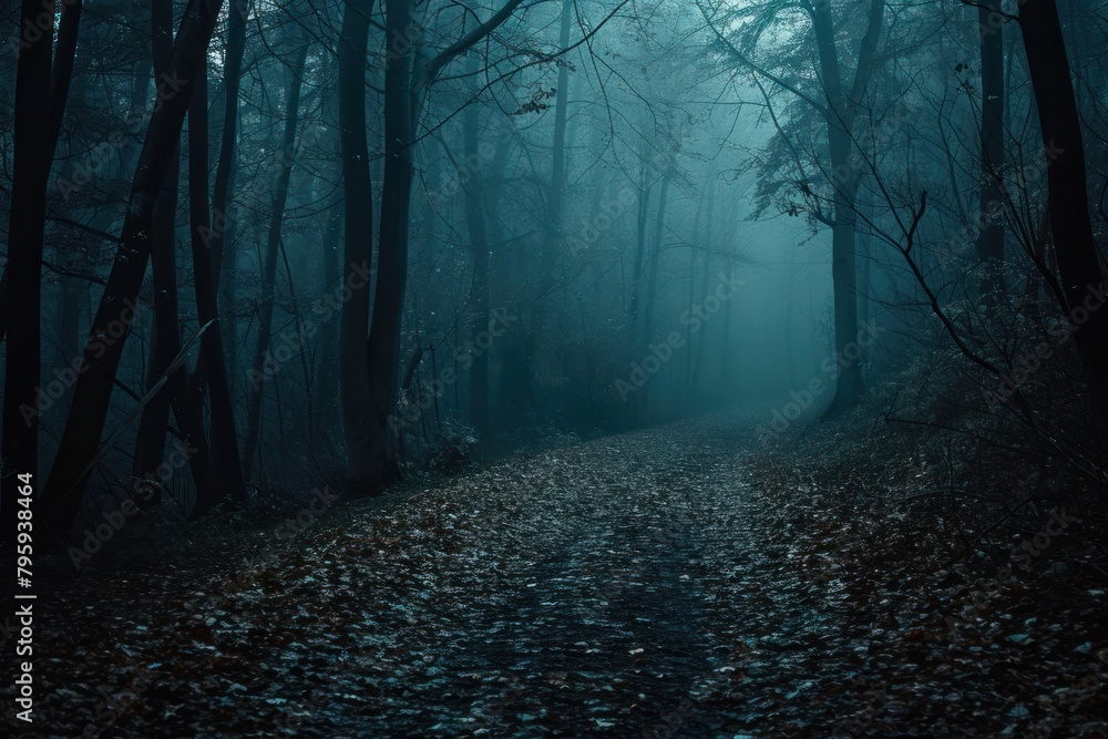 Fototapeta premium Spooky forest outdoors woodland spooky.